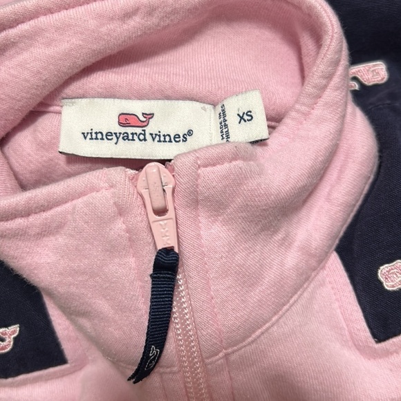 Vineyard Vines Whale Embroidered Shep Shirt Pink French Terry Sz XS - Picture 10 of 12